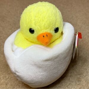 Ty Beanie Baby Eggbert, 1999, P.E. Pellets, tag Error